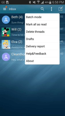 Screenshot of the application Handcent NextSMS Skin Style 8 - #2