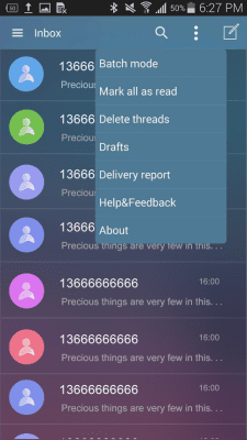 Screenshot of the application Handcent Next SMS Skin Purple - #2