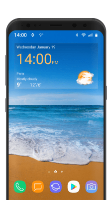 Screenshot of the application Digital clock weather theme 1 - #8