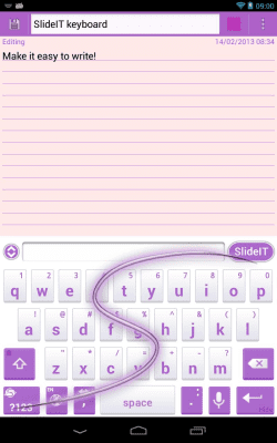 Screenshot of the application SlideIT Abstract Purple Skin - #2