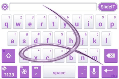 Screenshot of the application SlideIT Abstract Purple Skin - #4