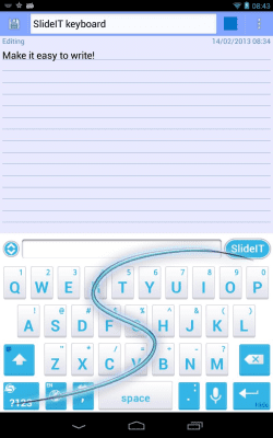 Screenshot of the application SlideIT Abstract Blue Skin - #2