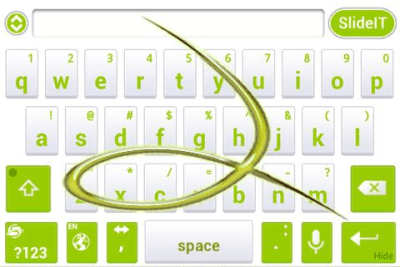 Screenshot of the application SlideIT Abstract Green Skin - #4