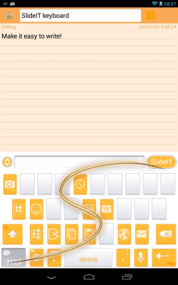 Screenshot of the application SlideIT Abstract Orange Skin - #2
