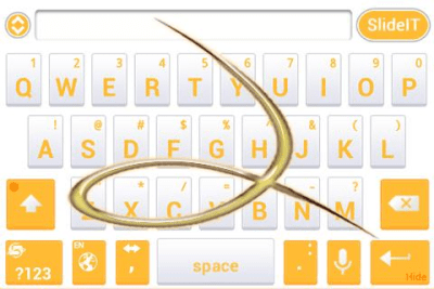 Screenshot of the application SlideIT Abstract Orange Skin - #4