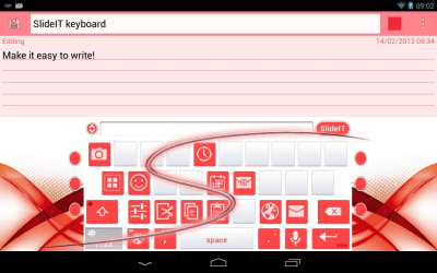 Screenshot of the application SlideIT Abstract Red Skin - #3