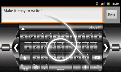 Screenshot of the application SlideIT Black Diamond Skin - #3