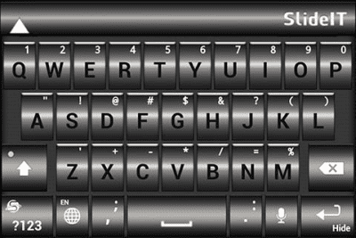 Screenshot of the application SlideIT Black Diamond Skin - #4