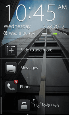 Screenshot of the application Dark GO Locker Theme - #1