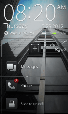 Screenshot of the application Dark GO Locker Theme - #3