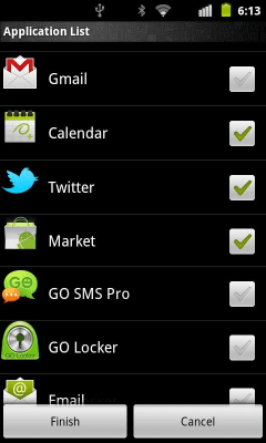 Screenshot of the application Dark GO Locker Theme - #4