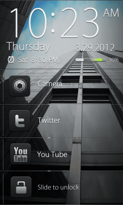 Screenshot of the application Dark GO Locker Theme - #7