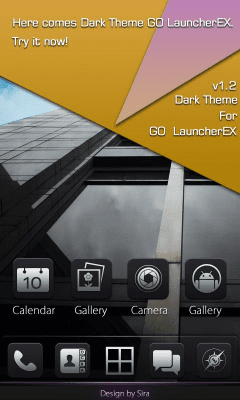 Screenshot of the application Dark GO Locker Theme - #8