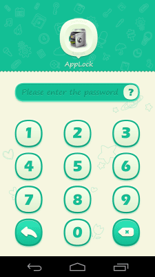 Screenshot of the application AppLock Theme Green - #2