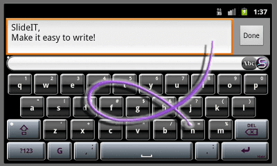 Screenshot of the application SlideIT Black Ice Skin - #4