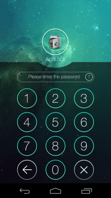 Screenshot of the application AppLock Theme Space - #1