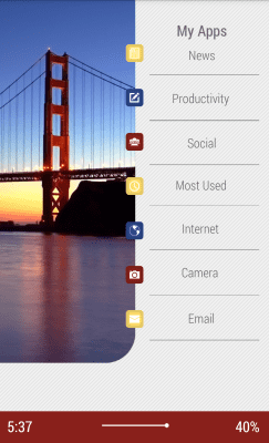 Screenshot of the application MYCOLORSCREEN Golden Gate Bridge Theme - #4