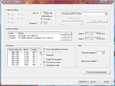 Screenshot of the application FairUse Wizard - #1