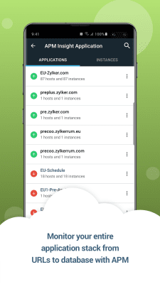 Screenshot of the application Zoho Site24x7 - #6