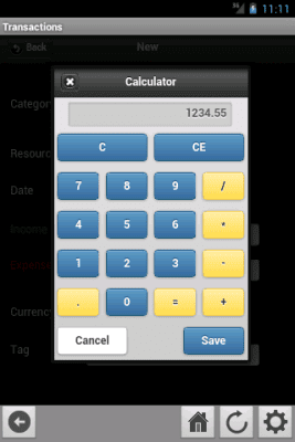 Screenshot of the application InEx Finance - #5