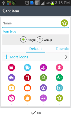 Screenshot of the application money control - #1