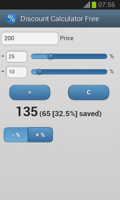 Screenshot of the application Discount Calculator Free - #5