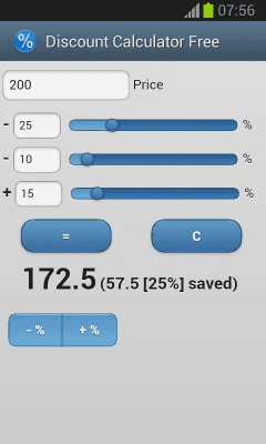 Screenshot of the application Discount Calculator Free - #6