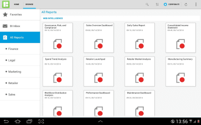 Screenshot of the application SAP BusinessObjects Mobile - #7