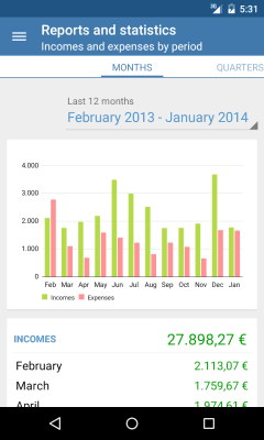 Screenshot of the application Evermoney - #5