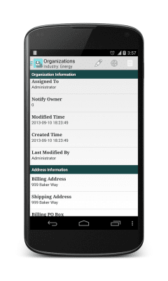 Screenshot of the application anCRM - vTiger CRM Client - #8