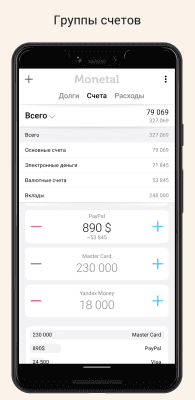 Screenshot of the application Monetal - #7