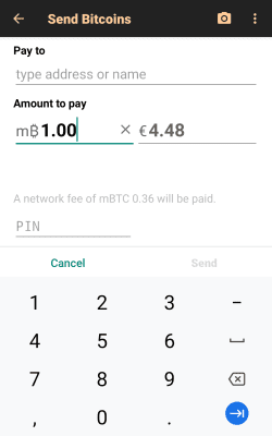 Screenshot of the application Bitcoin Wallet - #2