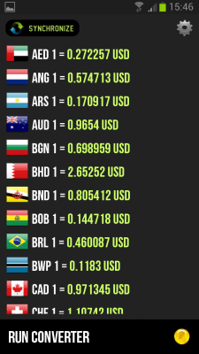 Screenshot of the application Talking Currency Converter - #3