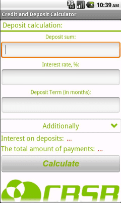 Screenshot of the application Loan and Deposit calculator - #2