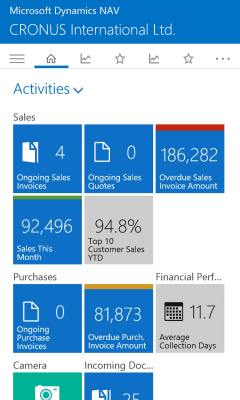 Screenshot of the application Dynamics NAV - #1