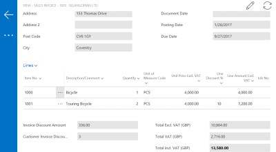 Screenshot of the application Dynamics NAV - #8