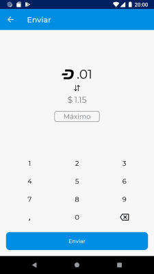 Screenshot of the application Dash Wallet - #2