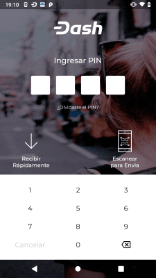 Screenshot of the application Dash Wallet - #5