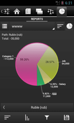 Screenshot of the application Expenses manager - #2