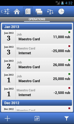 Screenshot of the application Expenses manager - #4
