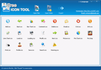 Screenshot of the application Free Icon Tool - #2