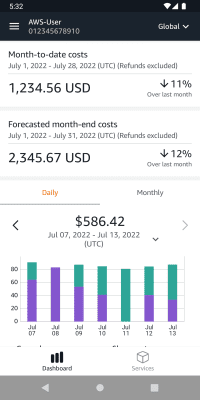 Screenshot of the application AWS Console - #3