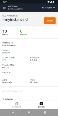 Screenshot of the application AWS Console - #5