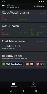 Screenshot of the application AWS Console - #6