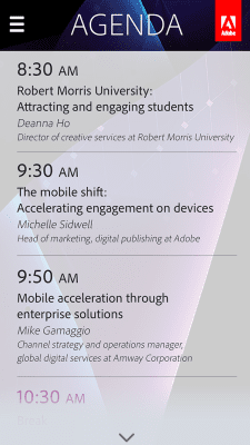 Screenshot of the application DPS Symposium 2015 - #3