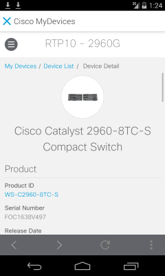 Screenshot of the application Cisco Technical Support - #5