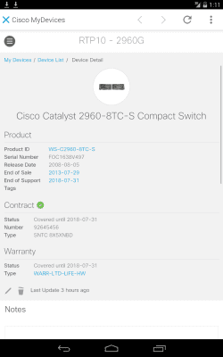 Screenshot of the application Cisco Technical Support - #9