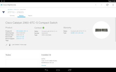 Screenshot of the application Cisco Technical Support - #12