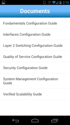 Screenshot of the application Cisco Tech Docs - #2