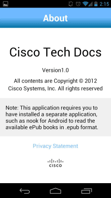 Screenshot of the application Cisco Tech Docs - #3